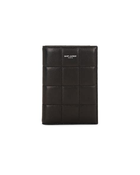 Saint Laurent Ysl Passport Holder in Nero .